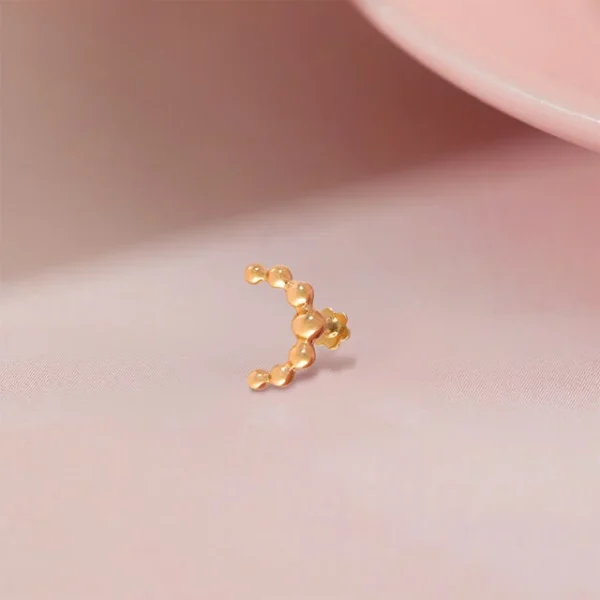 Bead Elegan Gold Nose Pin