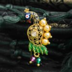 Paithani Peacock Gold Nath